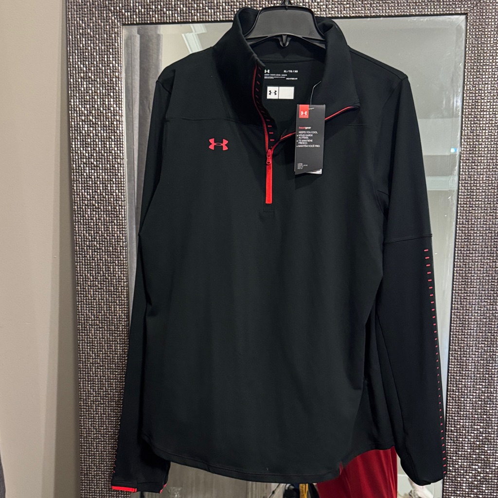 Under Armour Black Pullover With Red Details